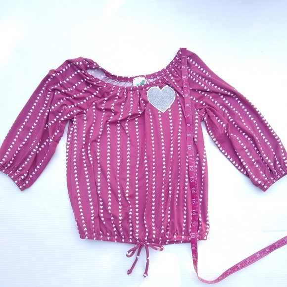 LILY BLEU girls polkadot heart pheasant blouse - Picture 5 of 7